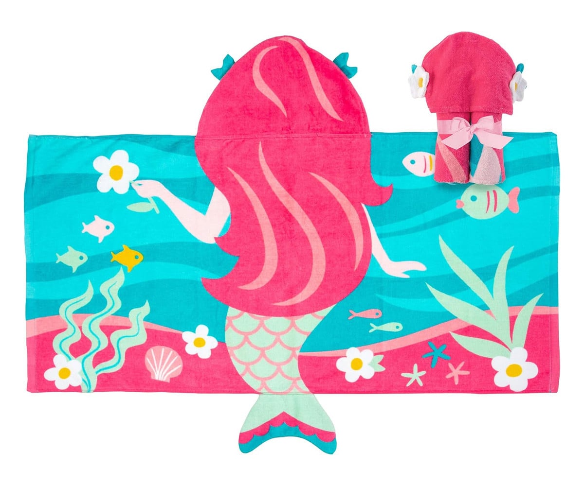 Beach Towel with Mermaid Hood