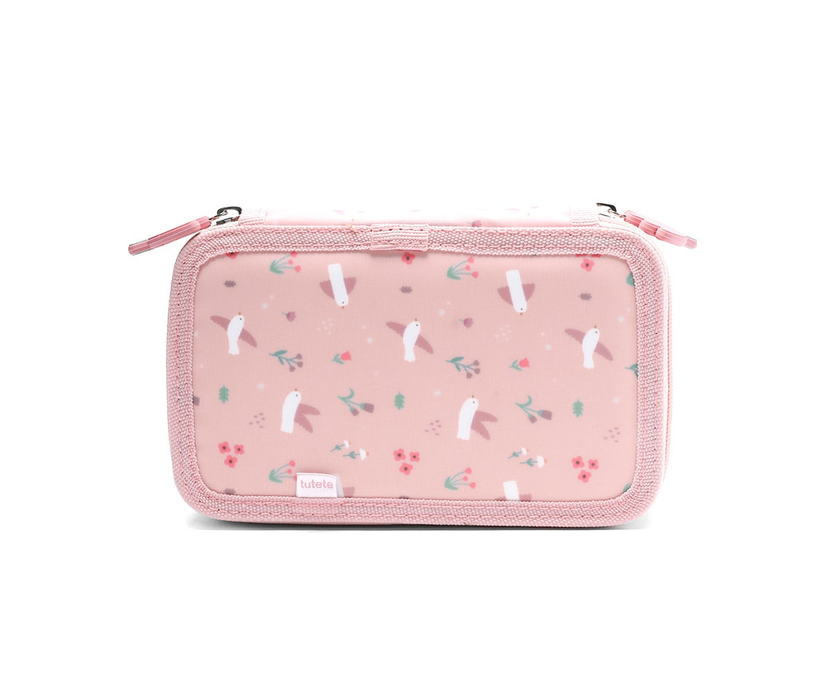 Estuche Plumier Doble Blossom Birds