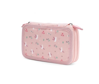 Estuche Plumier Doble Blossom Birds