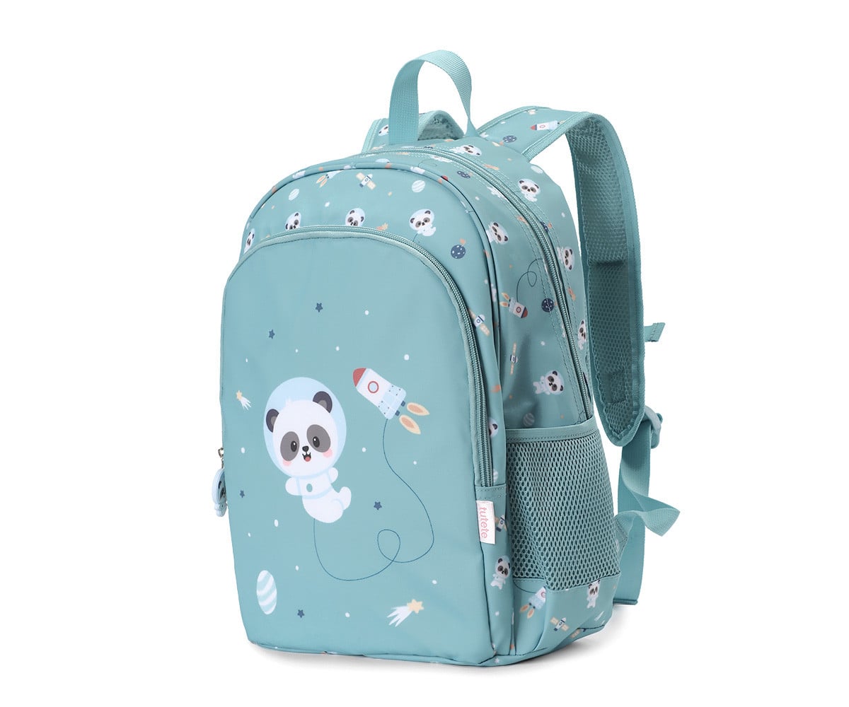 Mochila média Personalizável Pandas In Space
