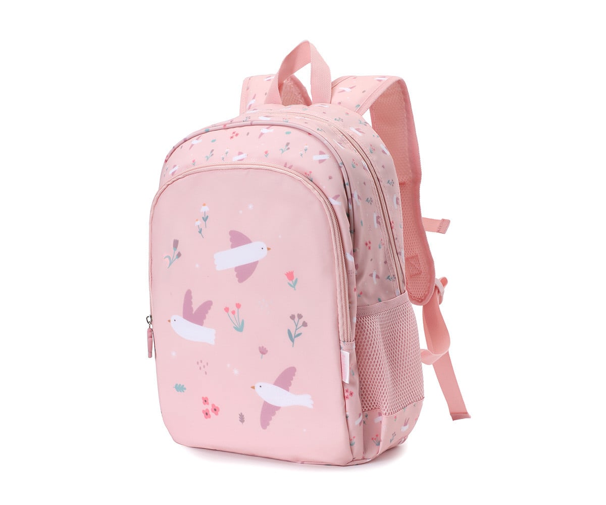 Mochila média Personalizável Blossom Birds
