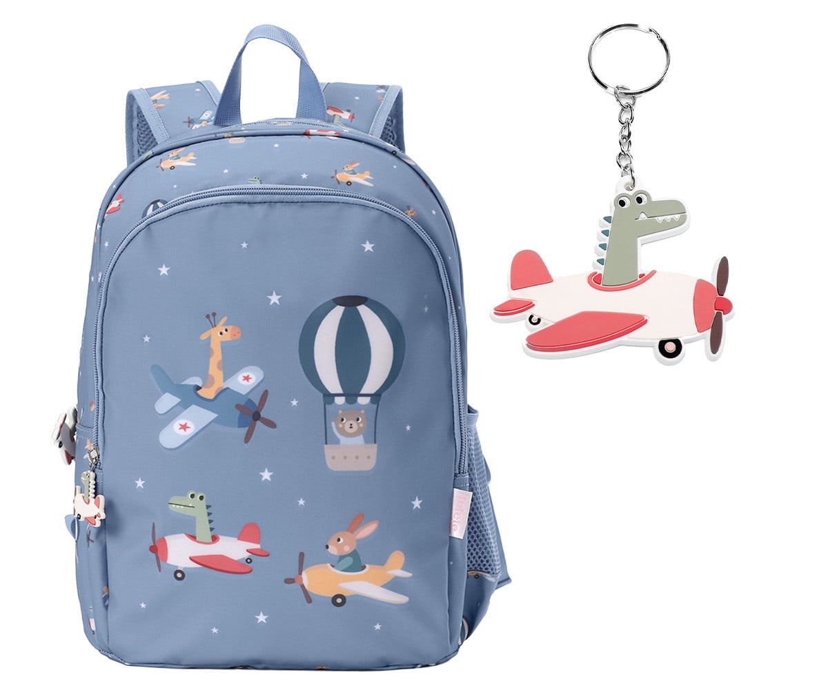 Mochila média + Chaveiro Personalizável Planes