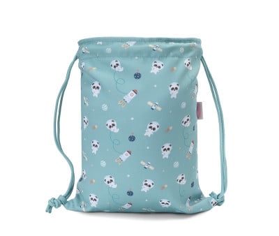 Sacca-Zaino Tela Tutete Pandas in Space Personalizzabile