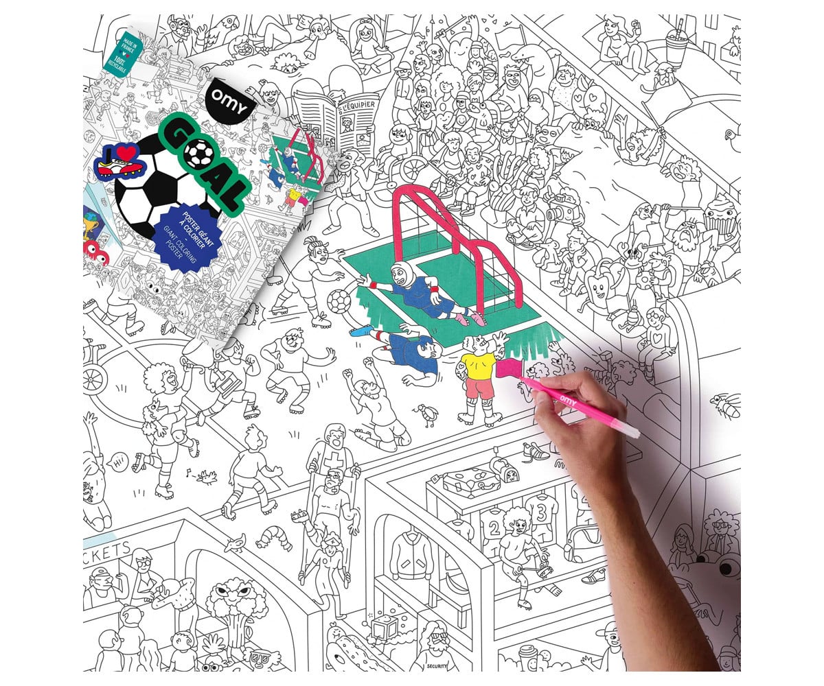 Pôster para colorir XL Omy Goal