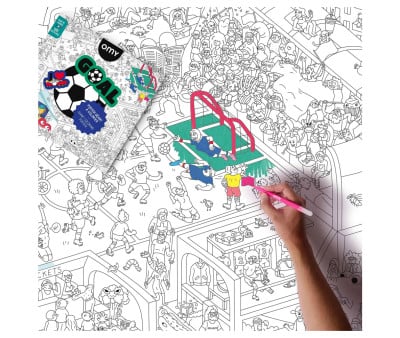 Pôster para colorir XL Omy Goal