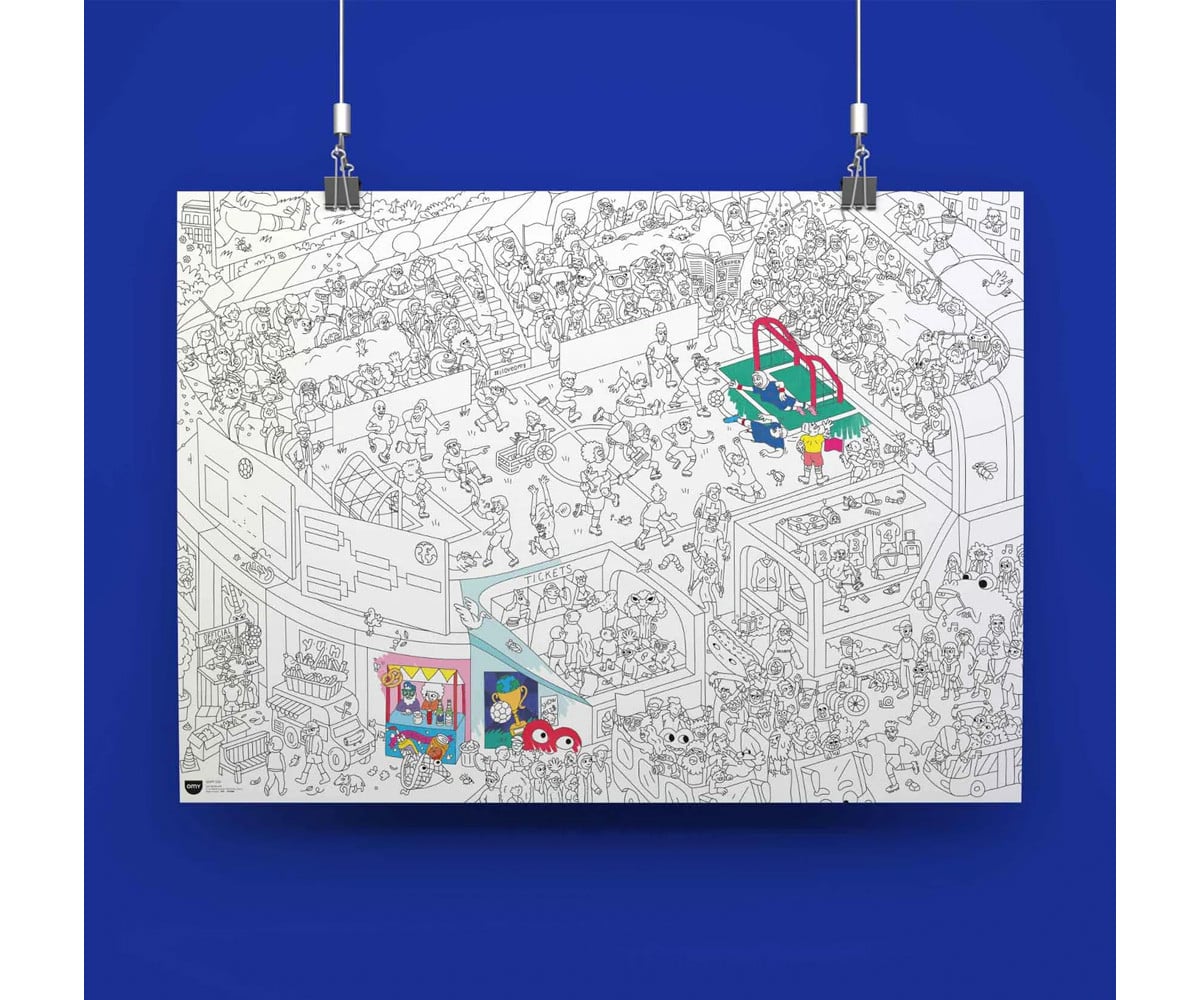 Pôster para colorir XL Omy Goal