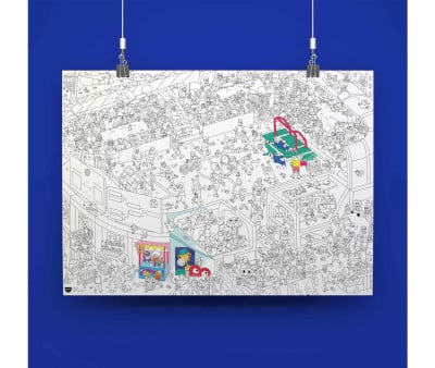 Pôster para colorir XL Omy Goal
