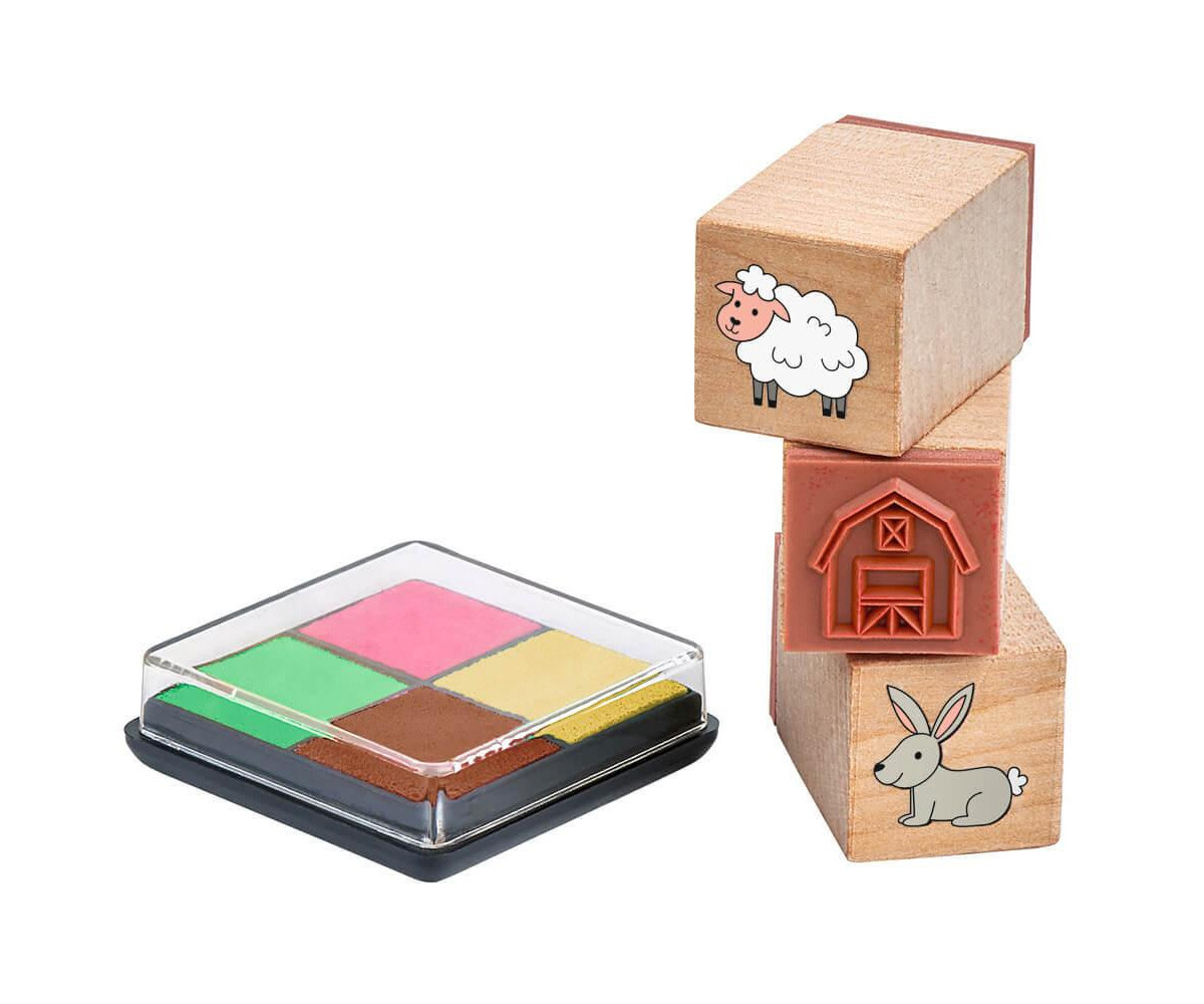 Wooden Animal Farm Stamps