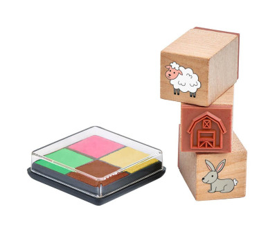 Wooden Animal Farm Stamps