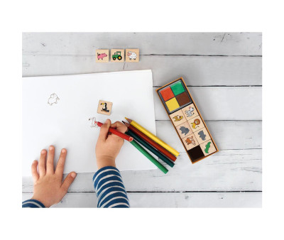 Wooden Animal Farm Stamps