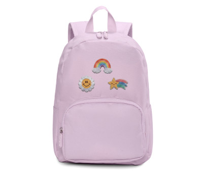 Zaino Solid Color Lavender+6 Toppe Autoadesive Happy Day