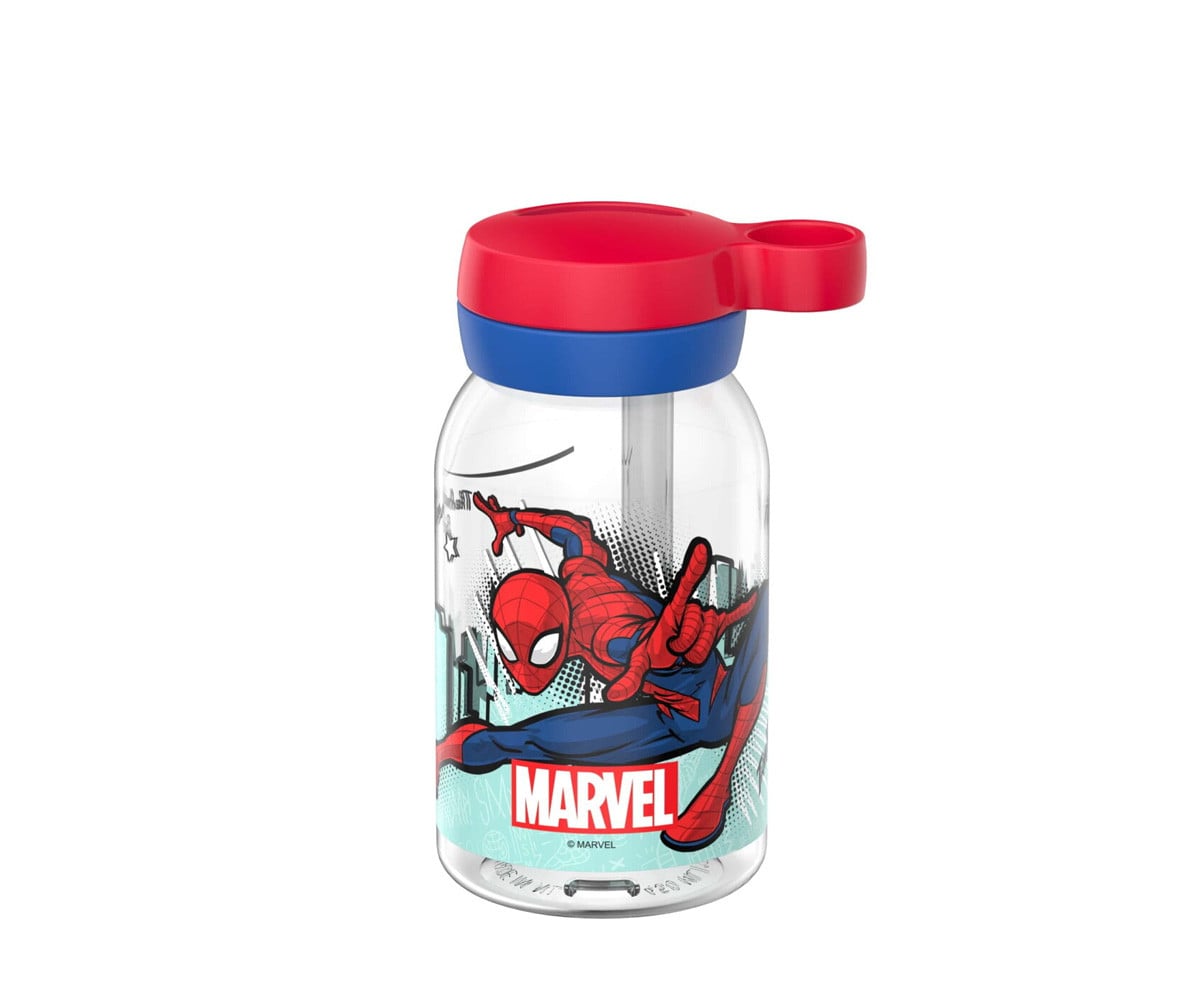 Borraccia Campus Plastica con Cannuccia 450ml Spiderman