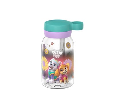 Botella de Plástico con Pajita Campus 450ml Paw Patrol