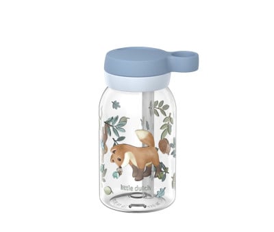 Botella de Plástico con Pajita Campus 450ml Little DutchForest Friends