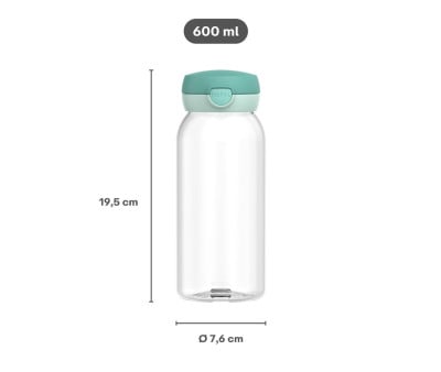 Botella Plástico con Tapón Abatible Campus 600ml Paw Patrol Girls
