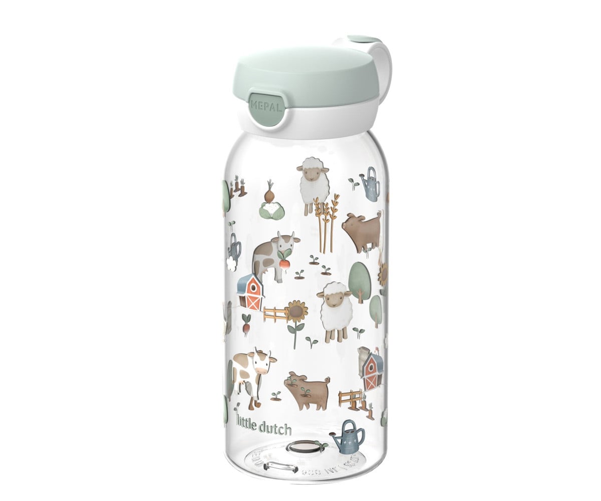 Botella Plástico con Tapón Abatible Campus 600ml Little Farm