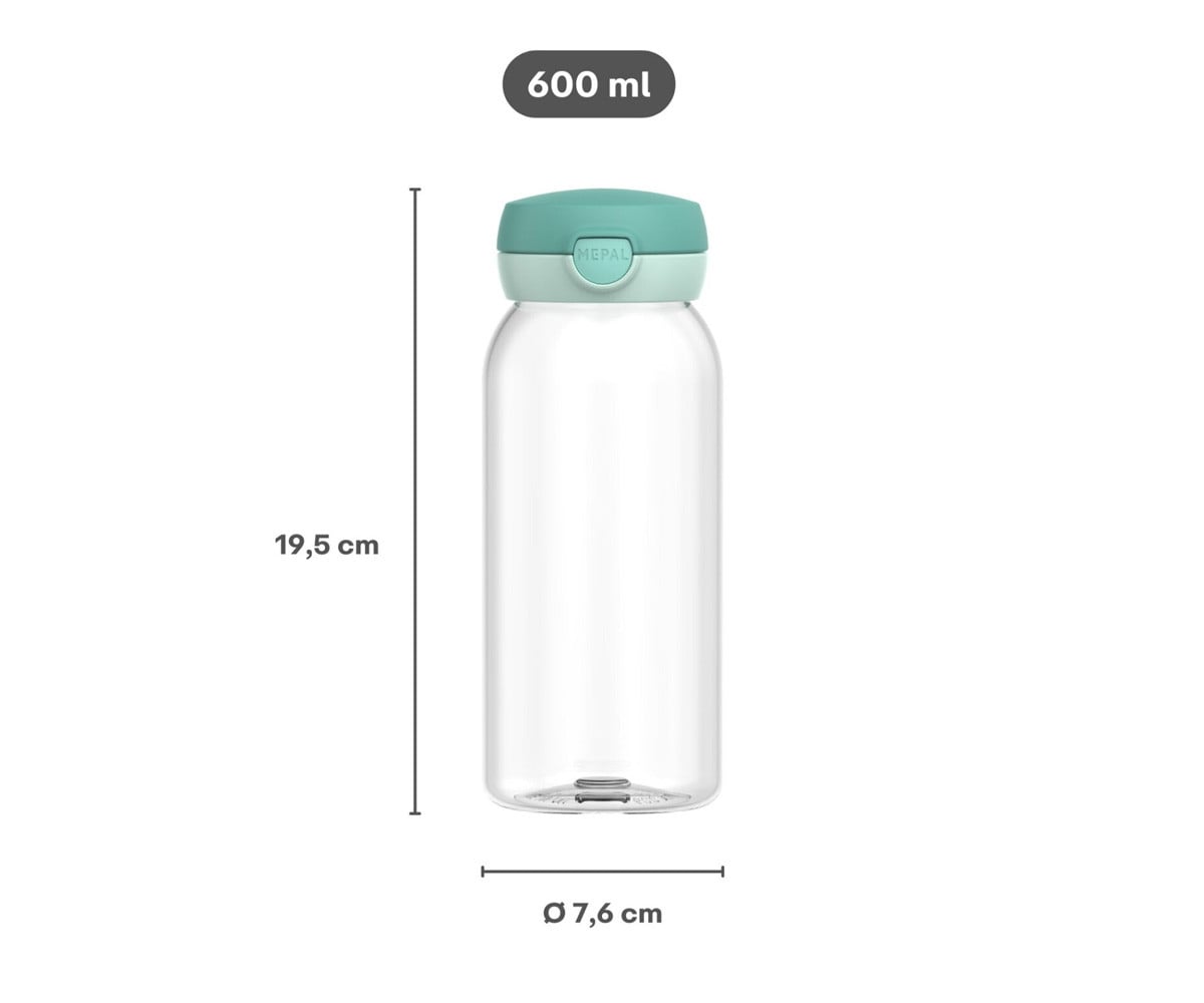 Botella Plástico con Tapón Abatible Campus 600ml Tropical Ocean