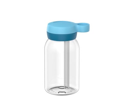 Botella de Plástico con Pajita Campus 450ml Cool Blue