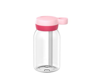 Botella de Plástico con Pajita Campus 450ml Cool Pink