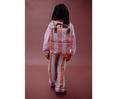 Sac à Dos Primaire Personnalisable Stripes Cloud Blue + Maple Whirl