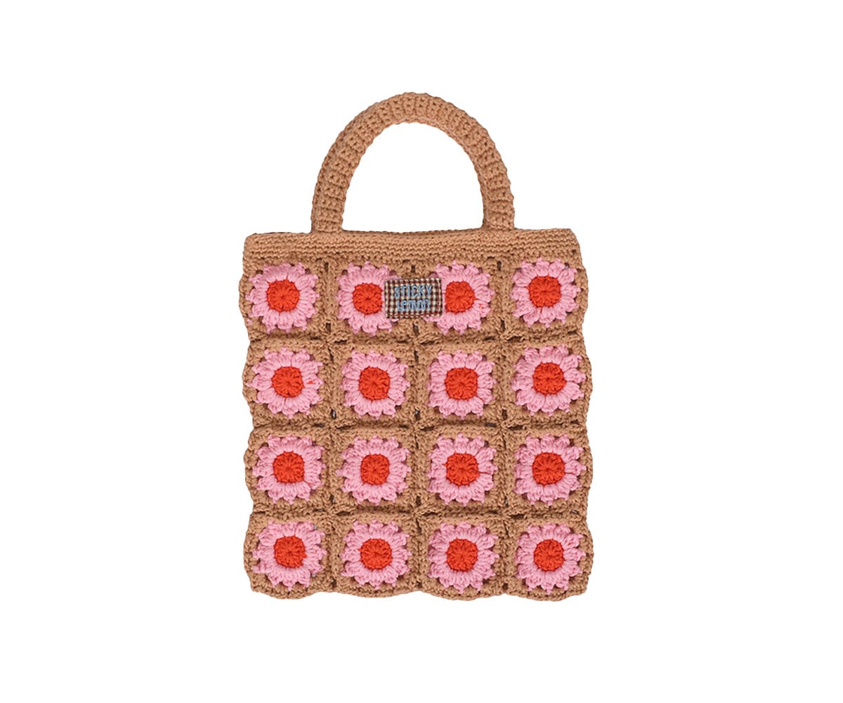Sac en Crochet Lemon Tree Flower Campfire Orange