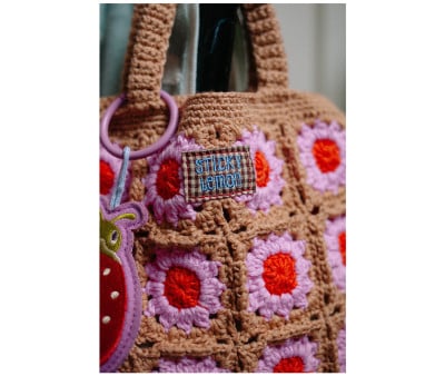 Sac en Crochet Lemon Tree Flower Campfire Orange