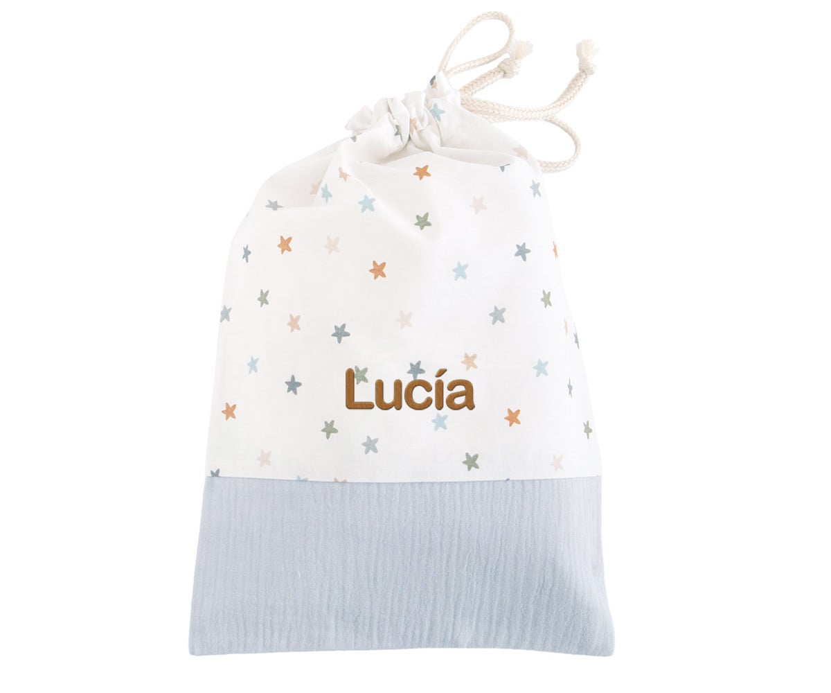 Borsa Merenda Personalizzabile Little Stars Blue