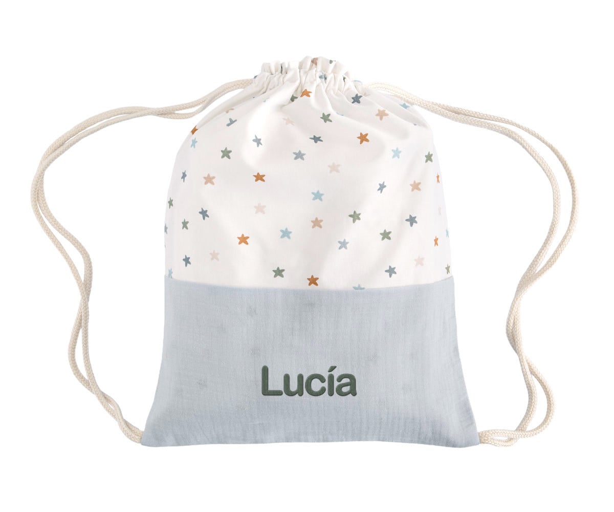 Mochila personalizável Little Stars Blue