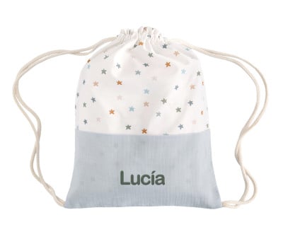 Mochila personalizável Little Stars Blue