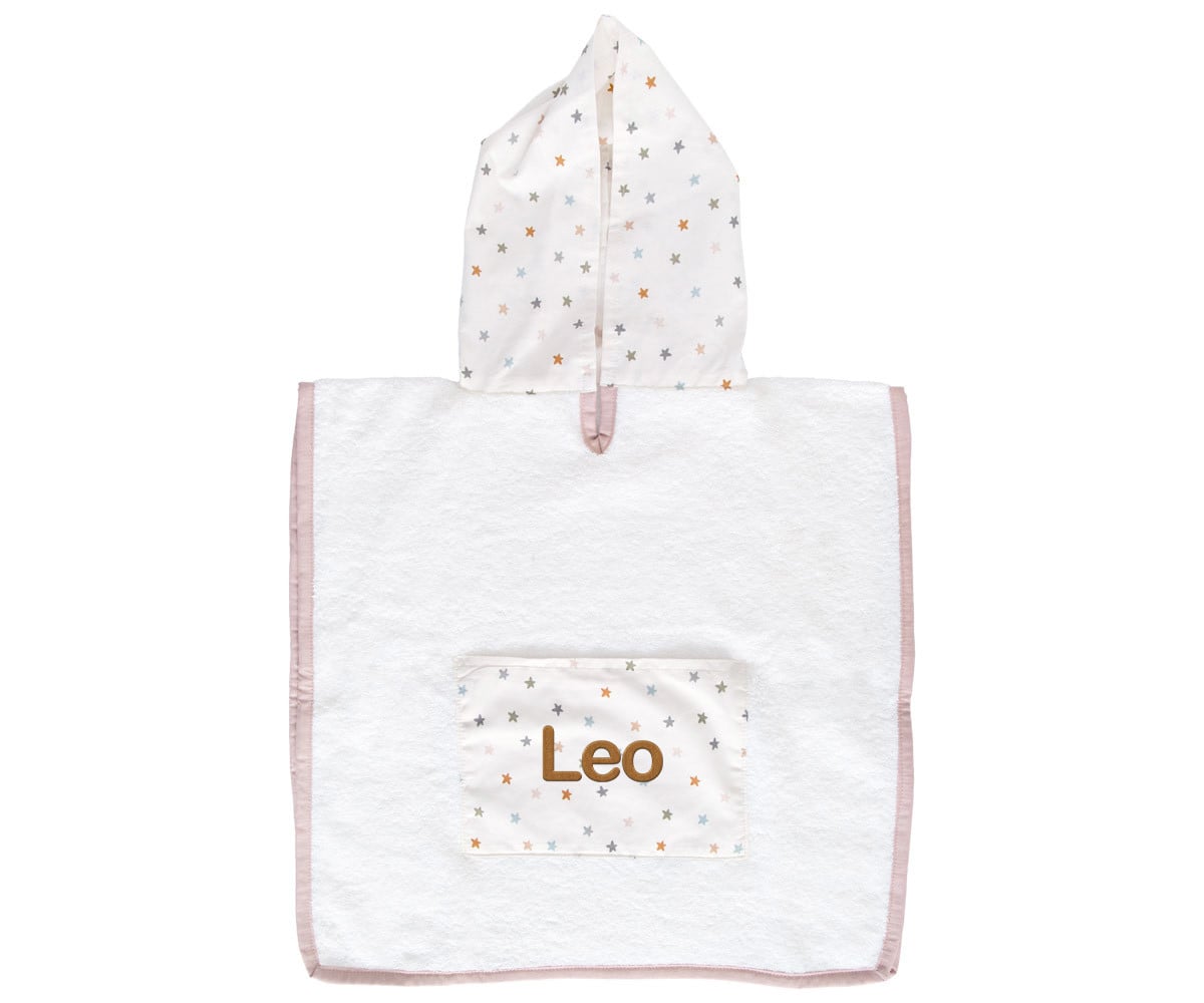 Poncho Personalizzabile Little Stars Pink