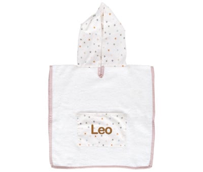 Poncho Personalizzabile Little Stars Pink