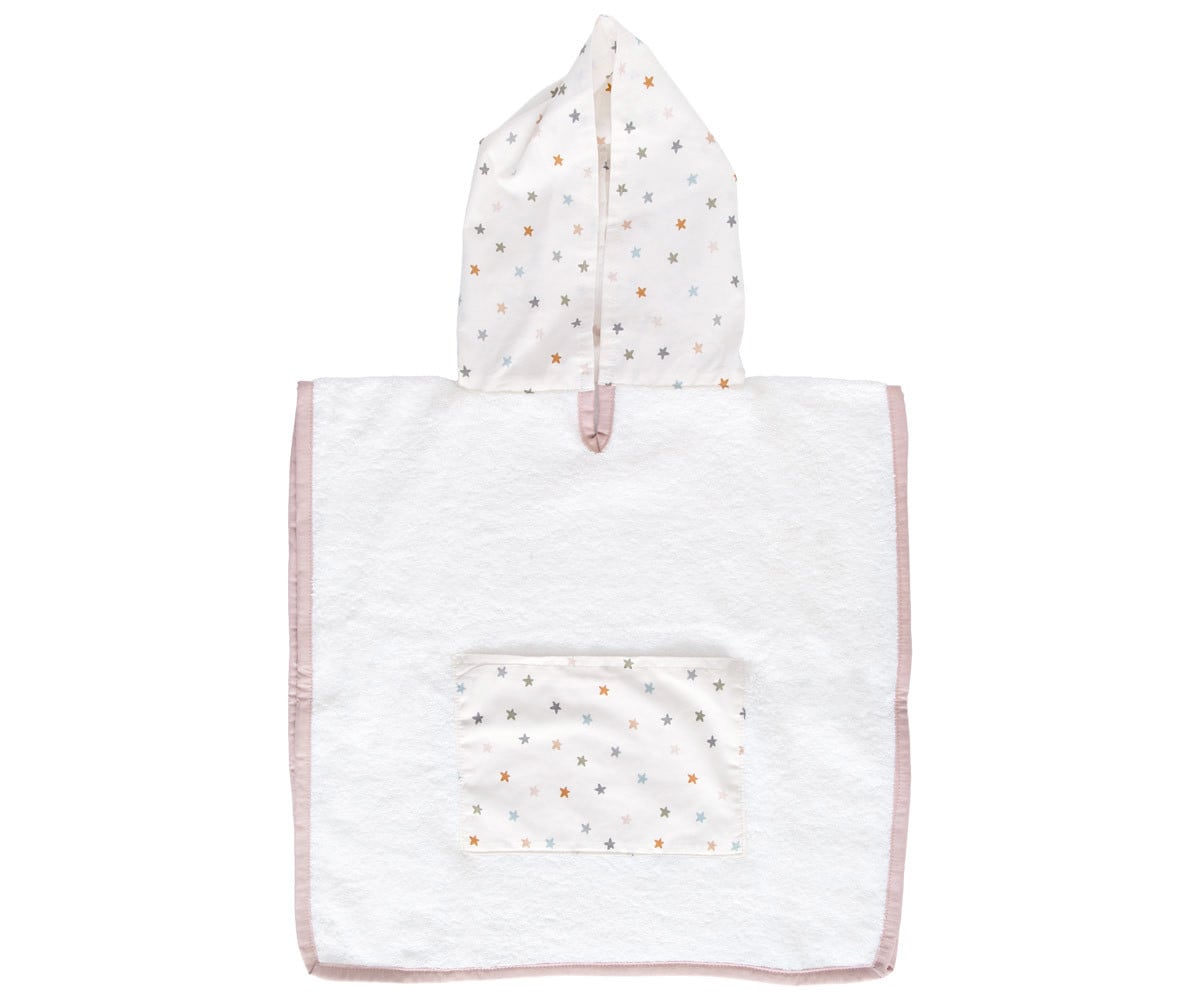 Poncho Personalizzabile Little Stars Pink