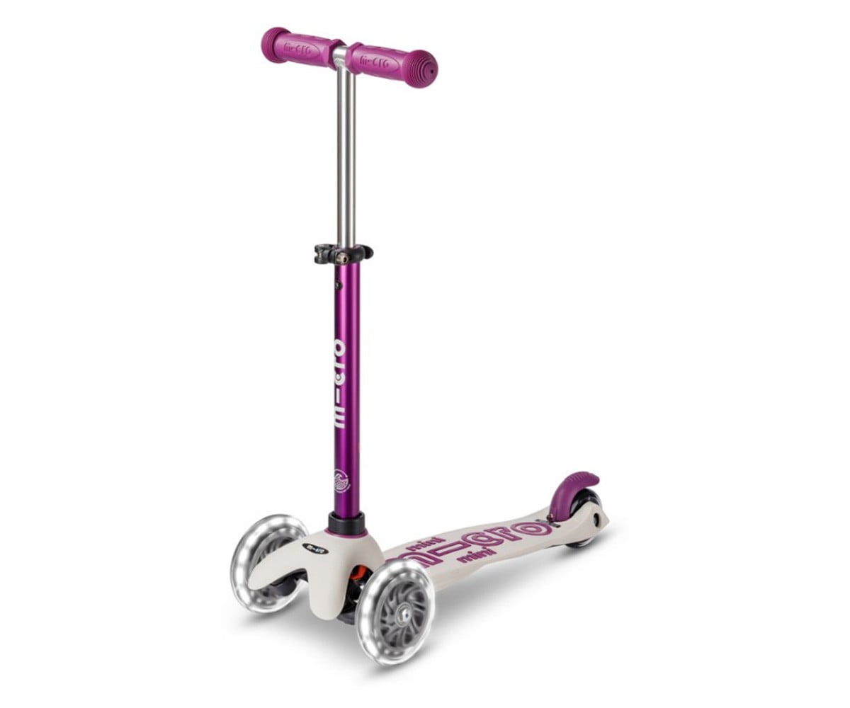 Scooter Luzes LED  dobrável Mini Micro Deluxe Eco Lilas