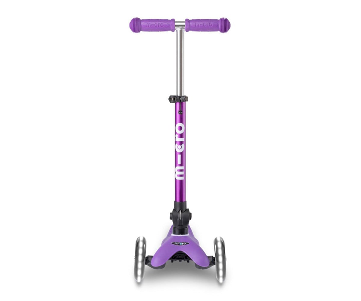 Patinete Plegable Mini Micro Deluxe Lila Luces LED