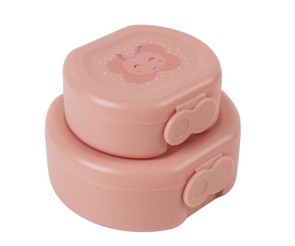 2 Boîtes à Goûter avec Clip Mrs. Butterfly