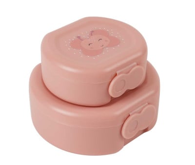 2 Boîtes à Goûter avec Clip Mrs. Butterfly