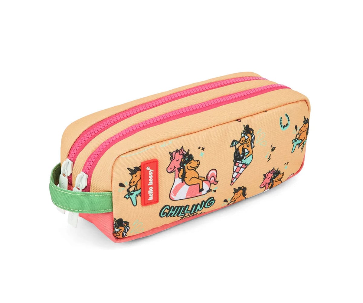 Trousse Double Compartiment Unicorn Personnalisable