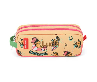 Trousse Double Compartiment Unicorn Personnalisable