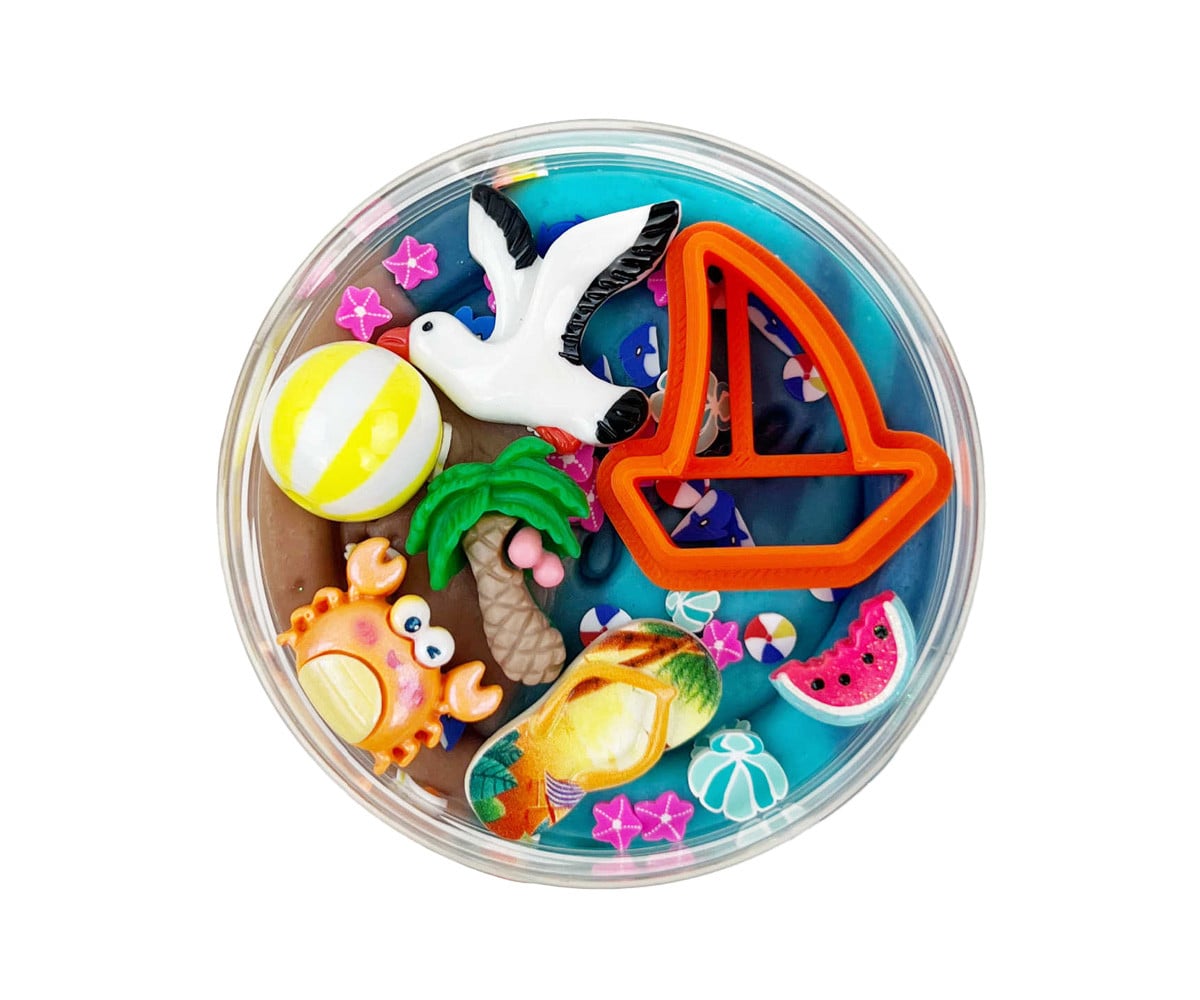 Pâte Sensorielle Build a Beach Surprise Pot