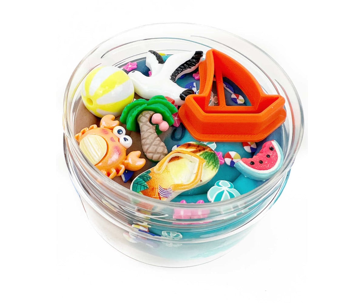 Pâte Sensorielle Build a Beach Surprise Pot