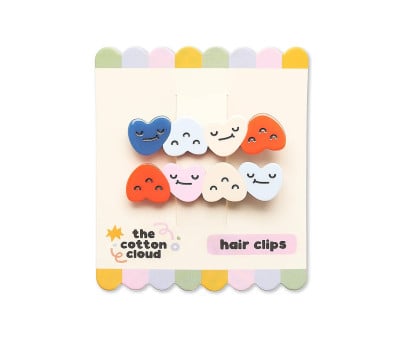 2 Fermagli per Capelli Dancing Hearts