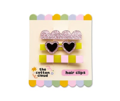 3 Fermagli per Capelli Club Soleil