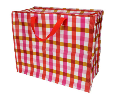 Borsa Riutilizzabile Jumbo Pink Gingham