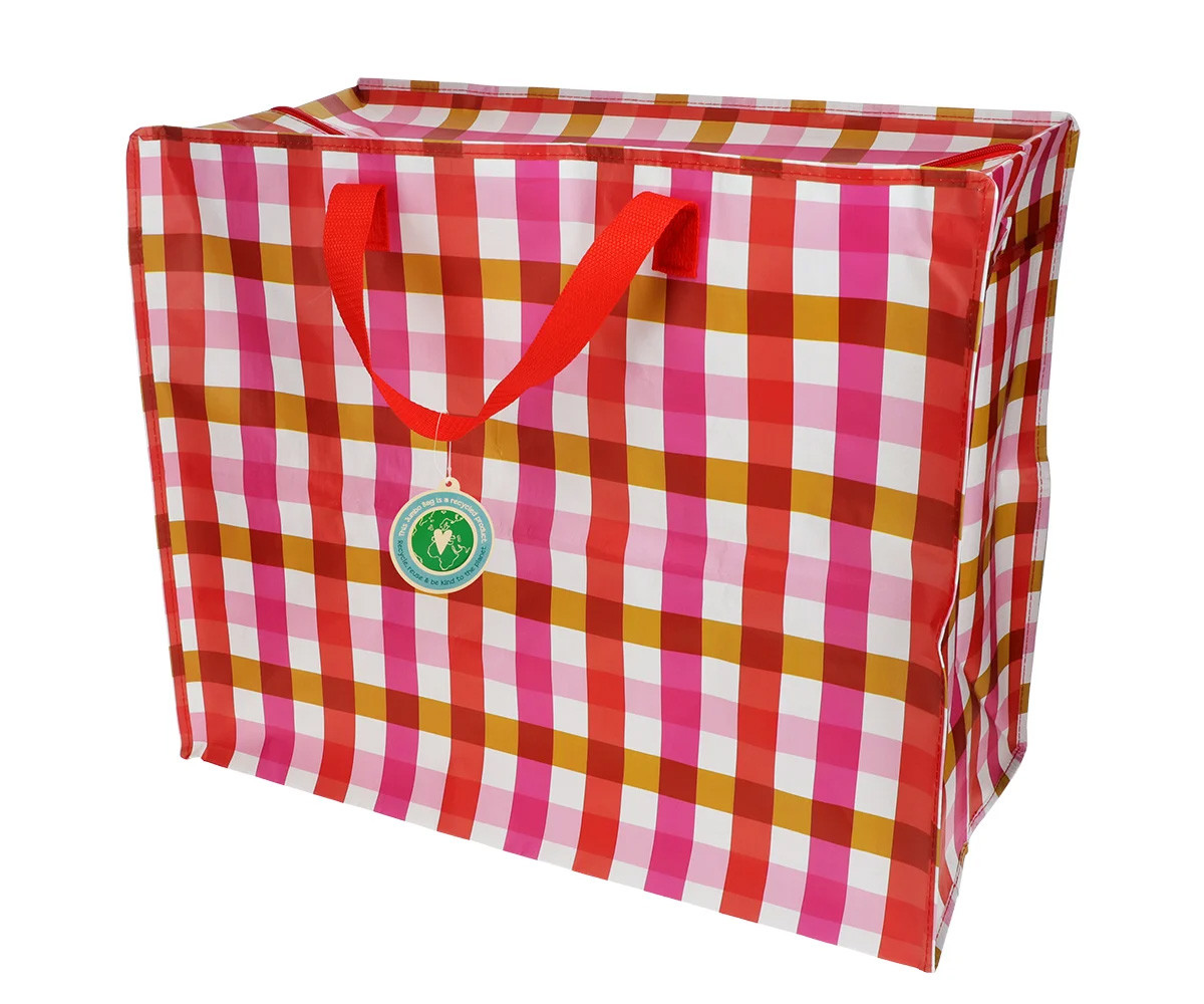 Borsa Riutilizzabile Jumbo Pink Gingham