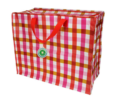 Borsa Riutilizzabile Jumbo Pink Gingham