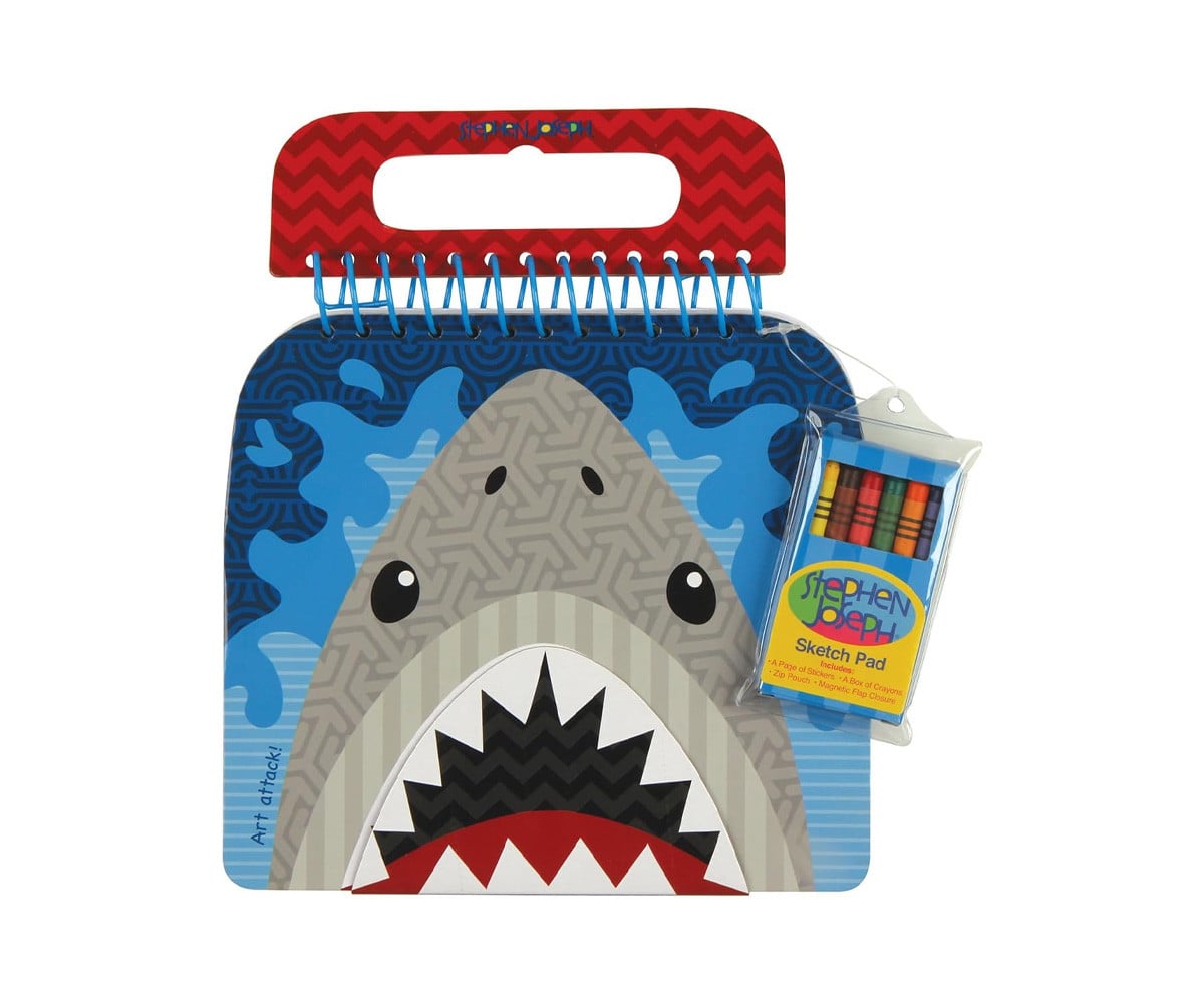Cuaderno con Pegatinas y Crayones Tiburón