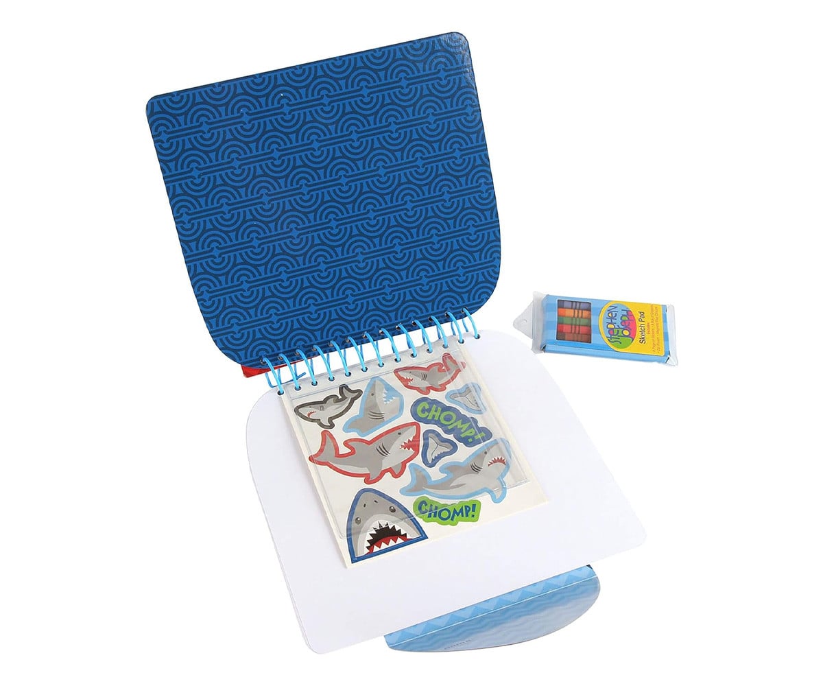Cuaderno con Pegatinas y Crayones Tiburón