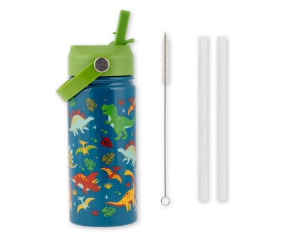 Thermo Bottle with Handle and Straw Dino
