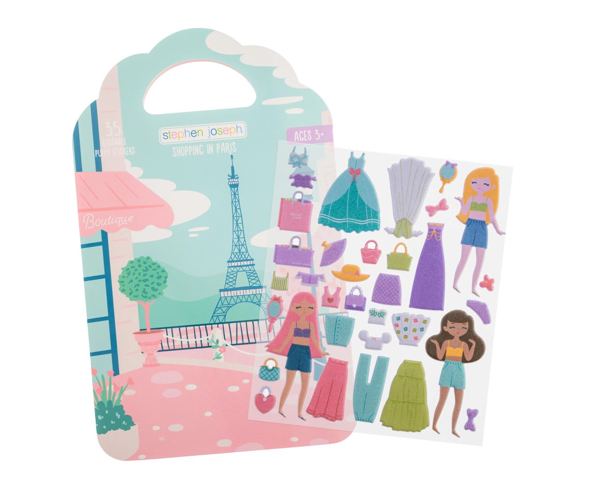 Libro de Pegatinas de Gel Reutilizables de Compras en París
