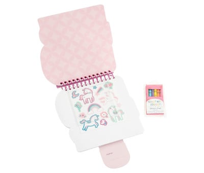Cuaderno con Pegatinas y Crayones Unicornio